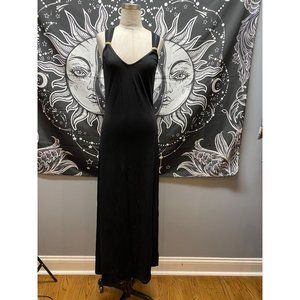 Bisou Bisou black sleeveless gown with mesh back M